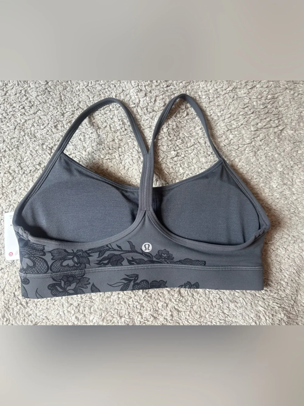 Flow Y Bra Nulu Light Support, A–C Cups Lace Print Size 8
